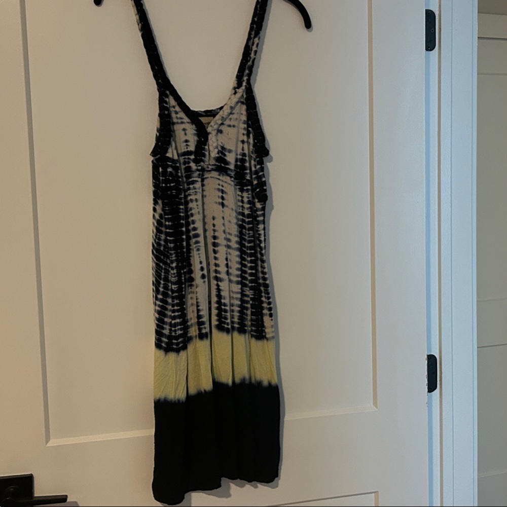 Vintage Havana Black and Cream Tie-Dye Dress